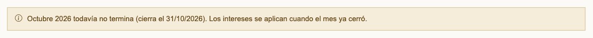 Aviso de mes que todavía no termina